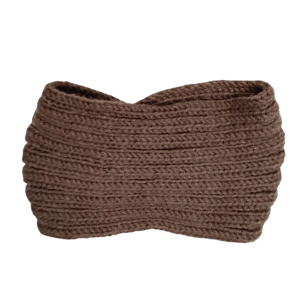Dark Green Knit Head Band Woman One Size‎ - Picture 3 of 3